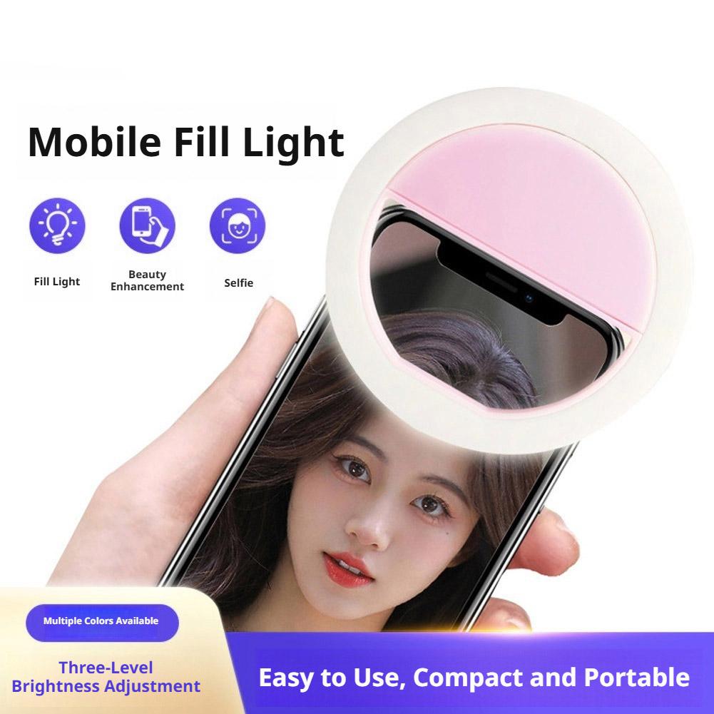 클립형 셀카 링 라이트, 충전식 USB, 3단계 밝기  - Photography Lighting Game 리뷰 및 가격