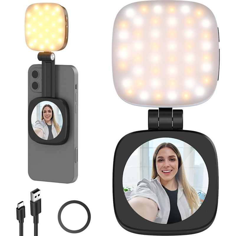 2 in 1 접이식 마그네틱 휴대폰 셀카 라이트 (Ma - Photography Lighting Brands 리뷰 및 가격