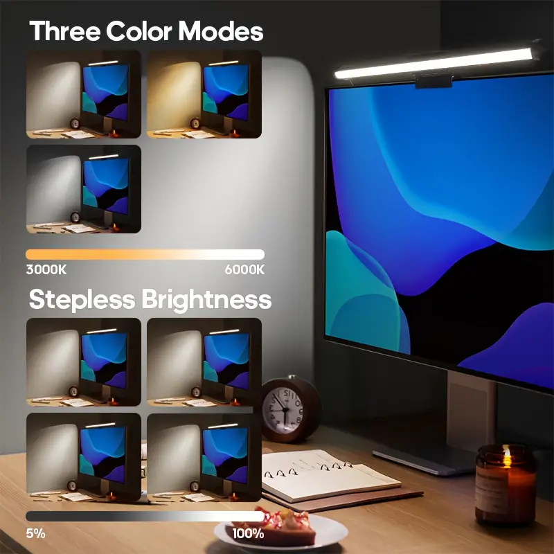 USB LED 데스크 램프 스크린 걸이형 조명 곡선형  - Photography Lighting Game 리뷰 및 가격
