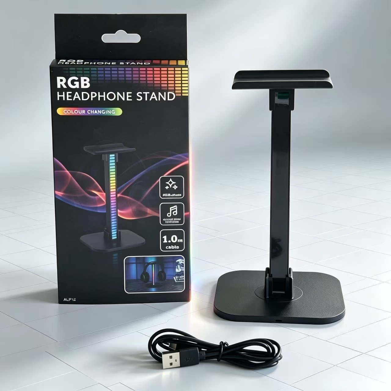 USB 게이밍 헤드폰 스탠드 RGB 리듬 라이트 탈착식 - Photography Lighting Game 리뷰 및 가격